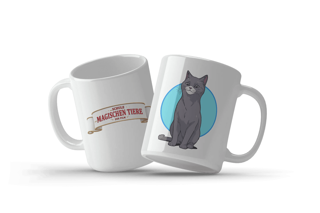 Karajan, der Kater Logo - Tasse Weiß