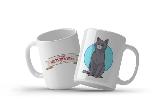 Karajan, der Kater Logo - Tasse Weiß