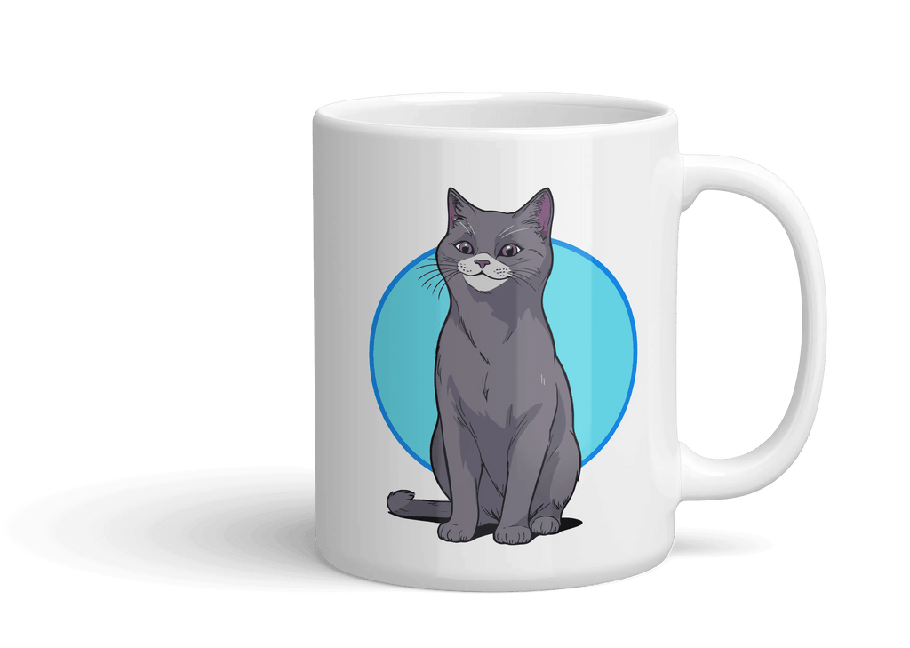 Karajan, der Kater Logo - Tasse Weiß