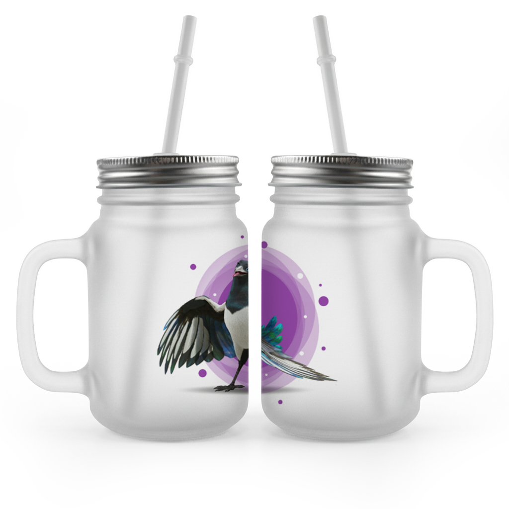 Pinkie, die Elster - Henkelglas