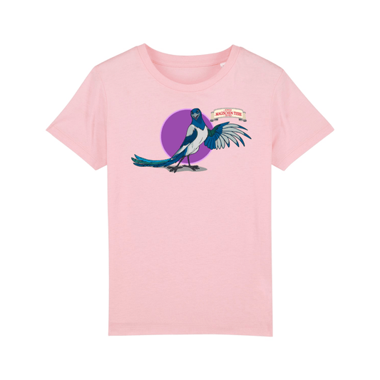 Pinkie, die Elster (rund)- Kids T-Shirt - Die Schule der magischen Tiere - Offizieller Shop zum Film