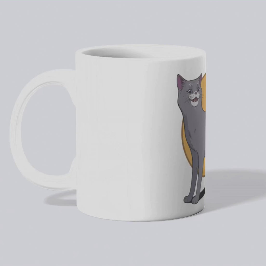 Karajan, der Kater stehend - Tasse Weiß