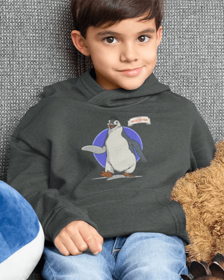 Juri, der Pinguin (Rund) - Kids Hoodie