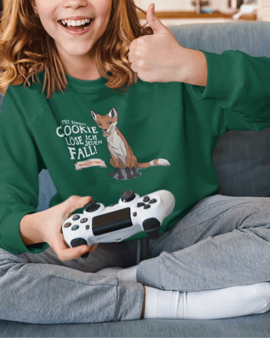 Mit einem Cookie löse ich jeden Fall! - Kids Sweatshirt